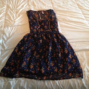 Navy blue with hearts dress size XL