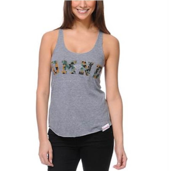 Diamond Supply Camo Print Heather Grey Tank Top