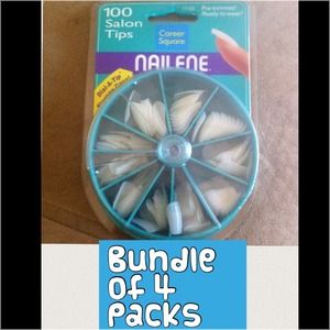 4 packs/100 nail tips in each Tips box NIB