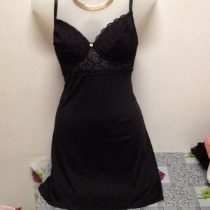 Sexy black night gown size large