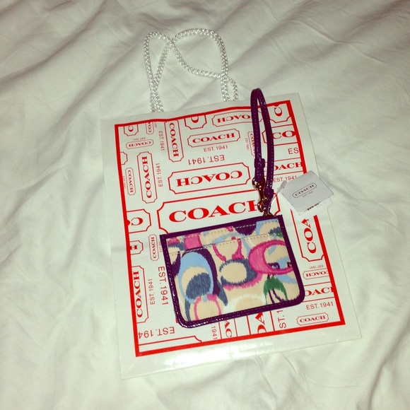 Authentic Coach Wristlet and Keychain! NWT