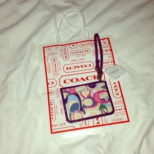 Authentic Coach Wristlet and Keychain! NWT