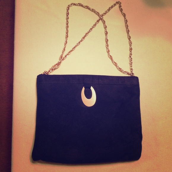 Vintage chain strap clutch purse