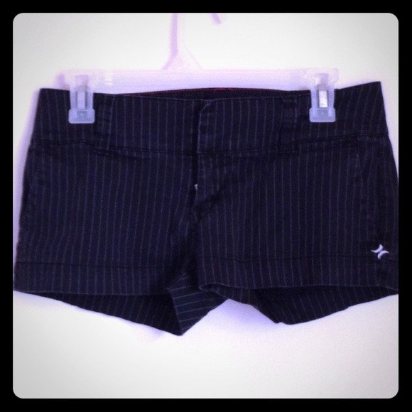 Black Pinstripe shorts
