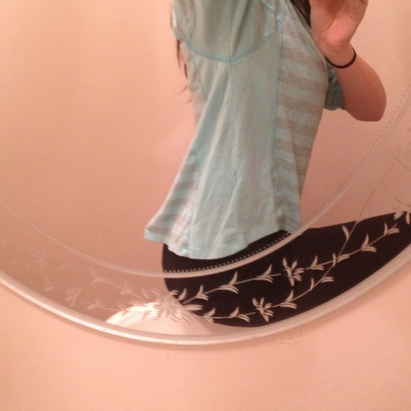 Blue an gray stripped quarter sleeve top! - Picture 3 of 3