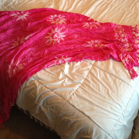 Hot pink sun cover up or beach-pool