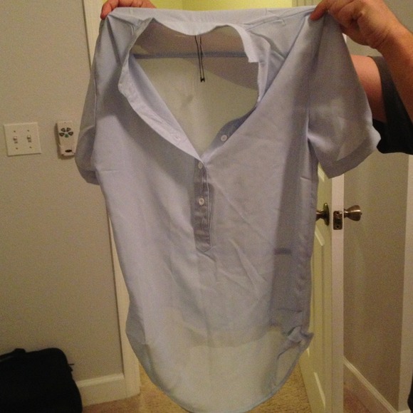 Light Blue Sheer Top