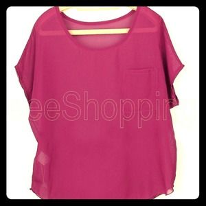 ❌SOLD.Chiffon Plum Blouse❌