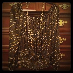 💛TRADED! MICHAEL KORS ANIMAL PRINT TOP💛