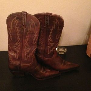 Brown leather Charlie Horse Boots!!! Worn once!