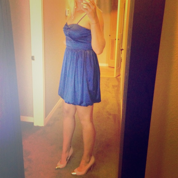 Blue Spaghetti Strap Dress