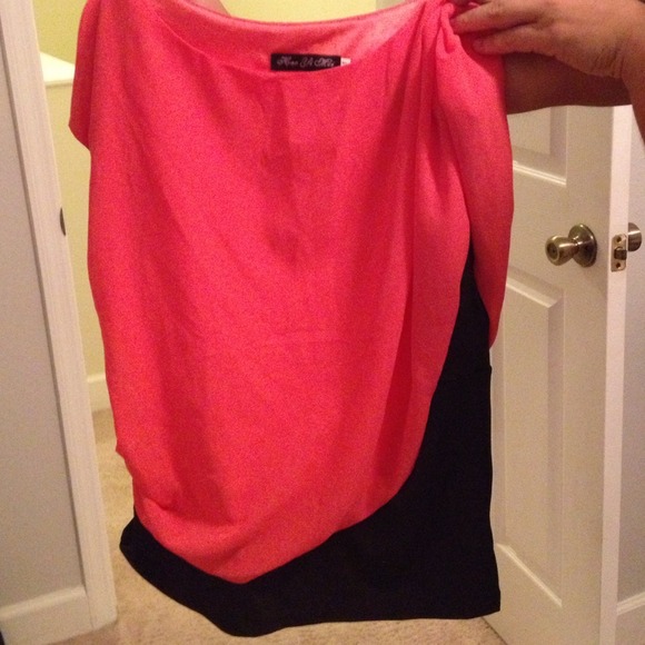 Pink/Black Layered Top