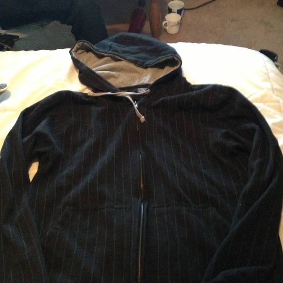 Black with strips burnside men's jacket