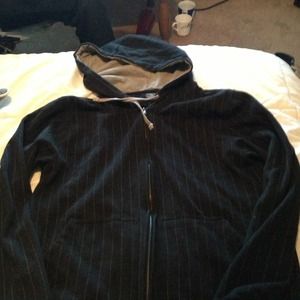 Black with strips burnside men's jacket