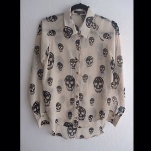 Ivory Skull Blouse