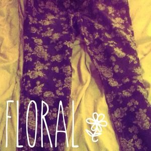 floral skinnies