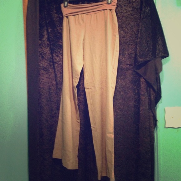 Wide leg khaki pants