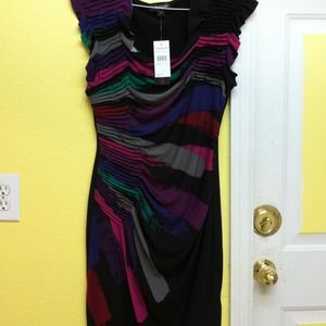 Rampage multicolor dress. NWT  L