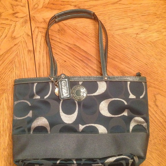 Teal Coach Handbag