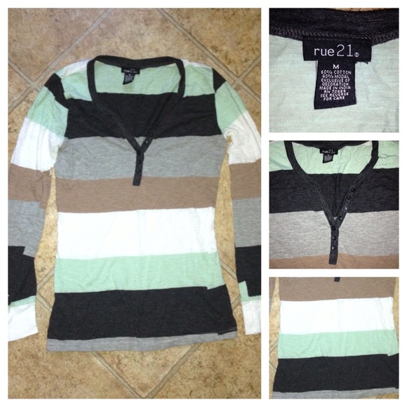 Long sleeve stripe top