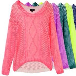 Pink knitted sweater