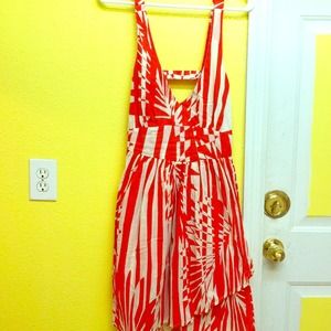 Billabong orange and white dress.