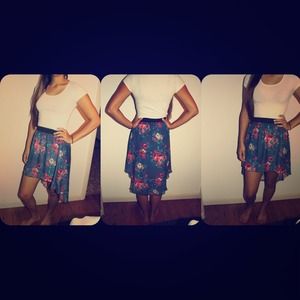 Floral High-low skirt - Charlotte Russe