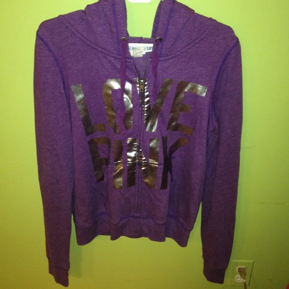 VS pink zip up sweatshirt