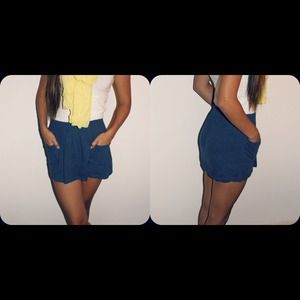 Forever21 blue skater skirt w/pockets