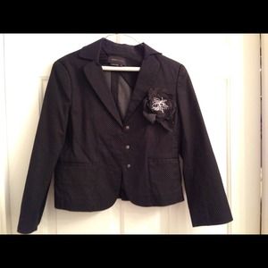 BCBG black polka dot blazer