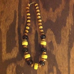 Brown statement necklace