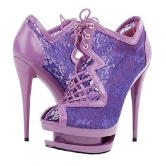 Privileged Sydney Purple Lace Triple Platform Heel