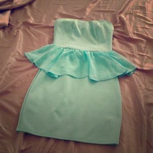 Asos Mint Green Peplum dress