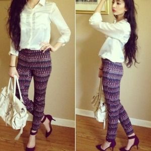 Printed jeans