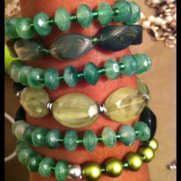 Green bracelets