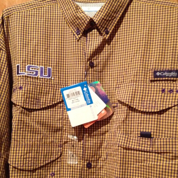 LSU Columbia shirt dry fit- Men's