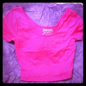 Hot pink crop top