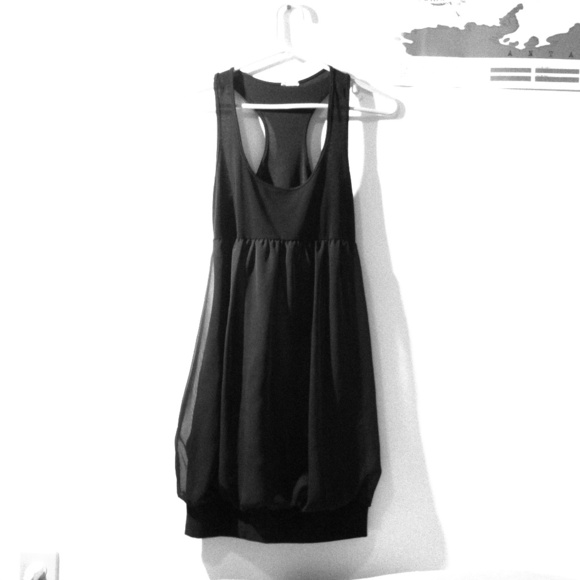 SOLD Simple black chiffon dress