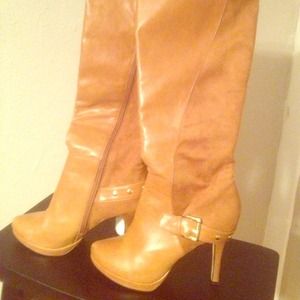 Tan boots from Shoedazzle