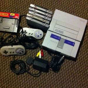 Snes Super Nintendo entertainment system with 5x