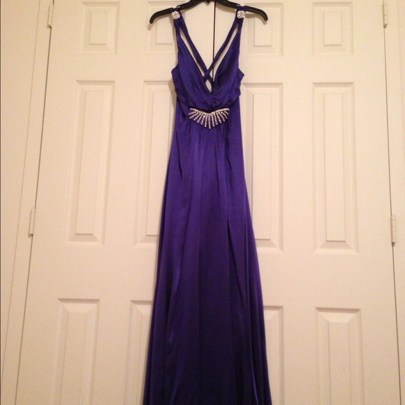ABS "Pipa Reception " Sapphire silk dress