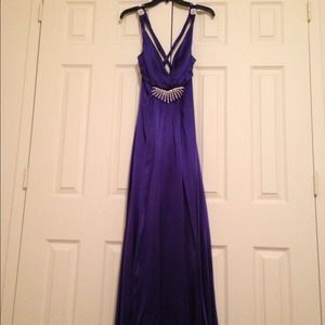 ABS "Pipa Reception " Sapphire silk dress