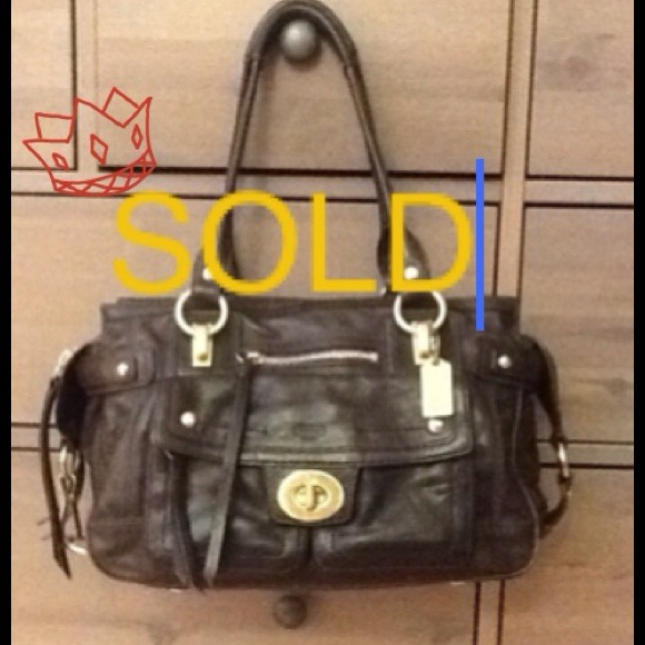 ==SOLD== Coach Brown Leather Large Handbag
