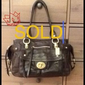 ==SOLD== Coach Brown Leather Large Handbag