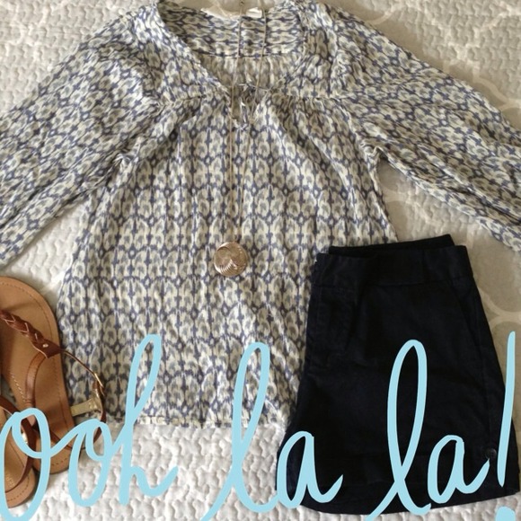 ⭕Sold!⭕boho chic ikat print top