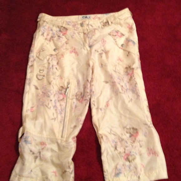 Byblos blu silk Capri pants - Picture 3 of 4