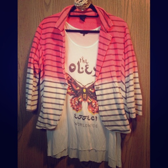 ❌SOLD❌ Daytrip Stripped Blazer