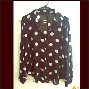 Polka dot blouse