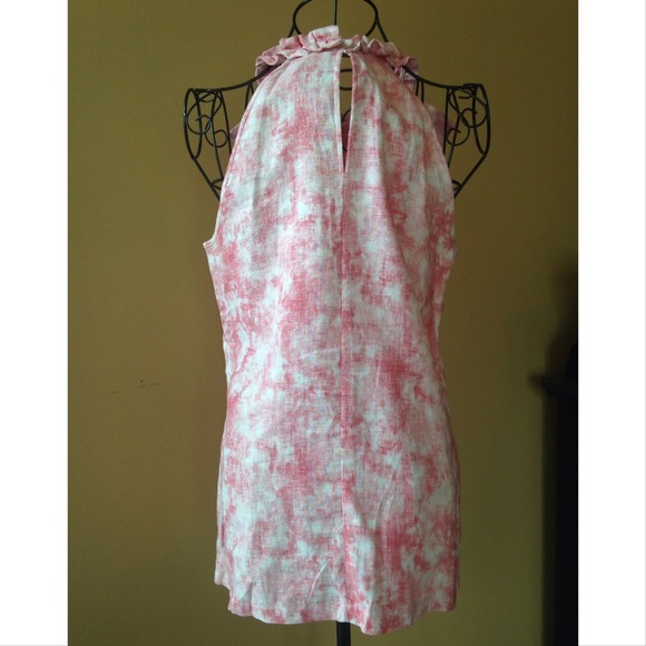 Pink and white linen top - Picture 2 of 2