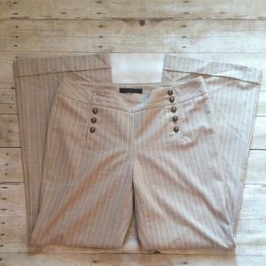 Express editor wide cuff hem pin stripe pant